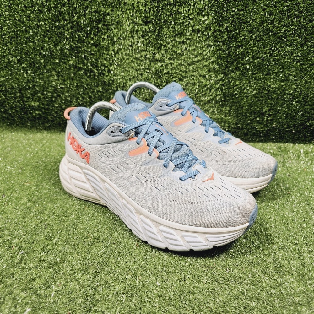 Hoka Gaviota 4 Blue Fog Plein Air Athletic Running Sneakers Womens 10.5